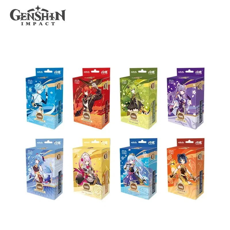 حزمة بطاقات Merch Genshin Impact Genius Invokation Tcg الرسمية المجلد. 1 لعبة بطاقات قابلة للجمع هدايا بطاقات محيطية أنيمي #1