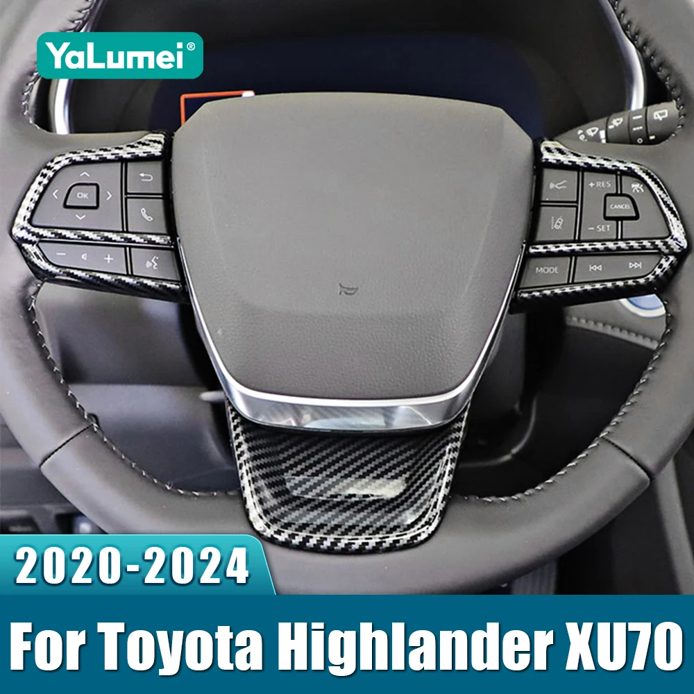 Für Toyota Highlander XU70 Kluger 2020 2021 2022 2023 2024 Hybrid ABS Auto Lenkrad Panel Schalter Taste Abdeckung trim Aufkleber