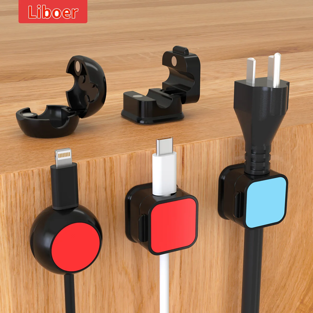 Magnetic Cord Organizer Cable Smooth Adjustable Easy Secure Cable Management Wire Holder Keeper Organizer 4Pcs