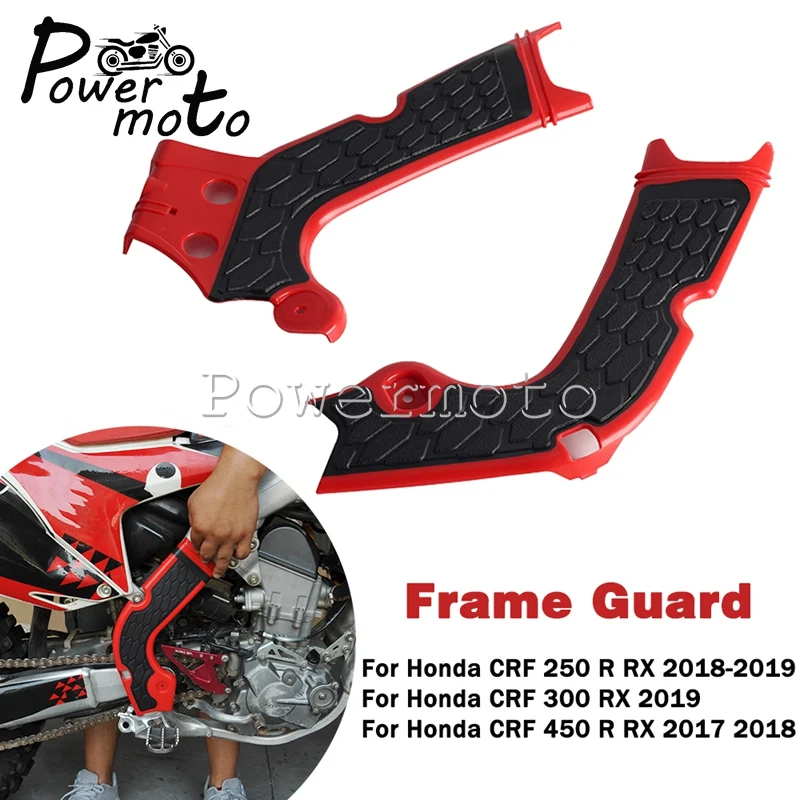 Motorcycle Frame Guard Protection Cover Dirt Bike Motocross X-Grip Frames Guards For Honda CRF 250 300 450 R RX 2017 2018 2019