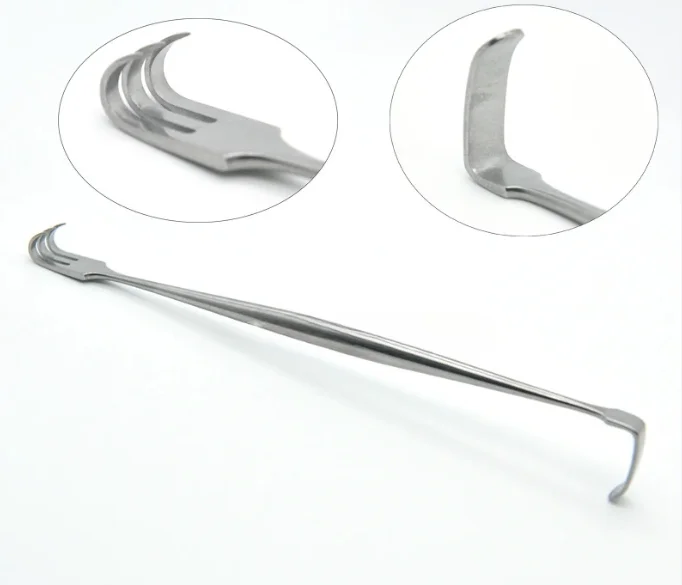 instrumentos-dentales-de-doble-punta-retractor-senn-miller-de-punta-afilada-de-acero-inoxidable-de-la-mejor-calidad