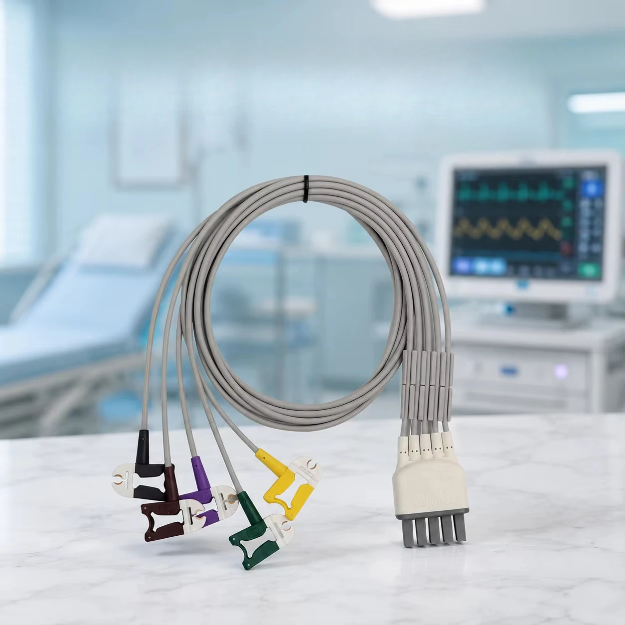 EL6804A Reusable 5-Lead Leadwire High Performance Patient Cable Medical Consumable