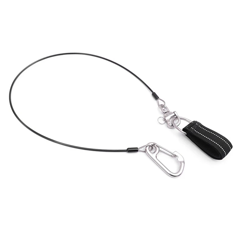 Freediving Lanyard Leash With Scuba Diver Wristband Strap Freediving Safety Rope For Freediving Scuba Dive