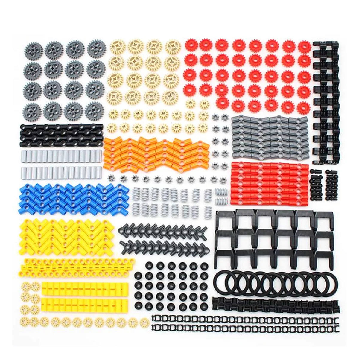 

579PCS Bulk Technical Parts Liftarm Bricks Set Axle Connector Gear Tank Link Chain Tracks 3711 57518 Building Blocks