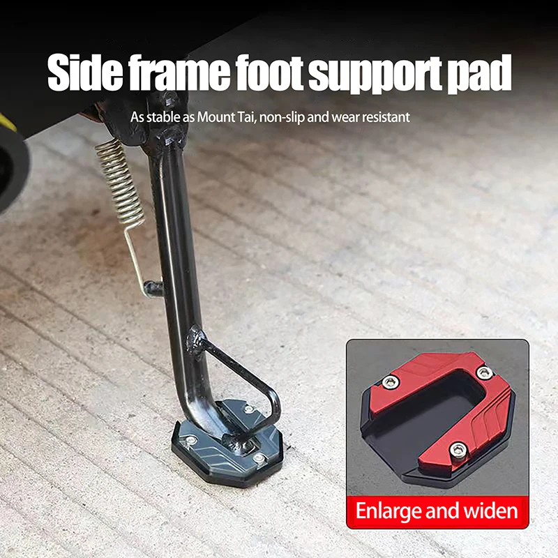 

Universal Scooter Motorcycle Bike Kickstand Extender Foot Side Stand Extension Pad Support Plate Anti-skid Enlarged Base