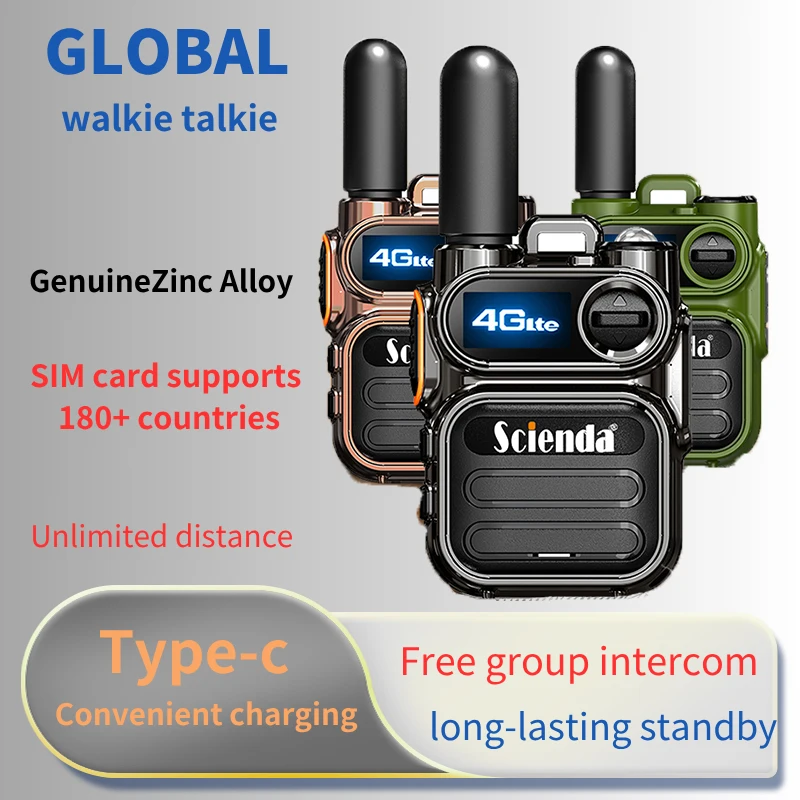 G388 4G Walkie-talkie with FlashlightUnlimited Distance of 5000 km,Global Public Network