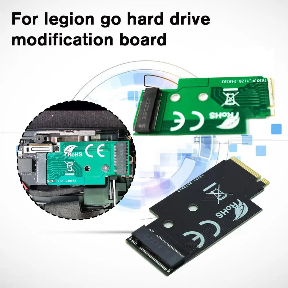 Placa de modificación de disco duro Legion Go, accesorios de tarjeta de modificación de disco duro M.2 Nvme 2242 a 2280d Pcie4.0