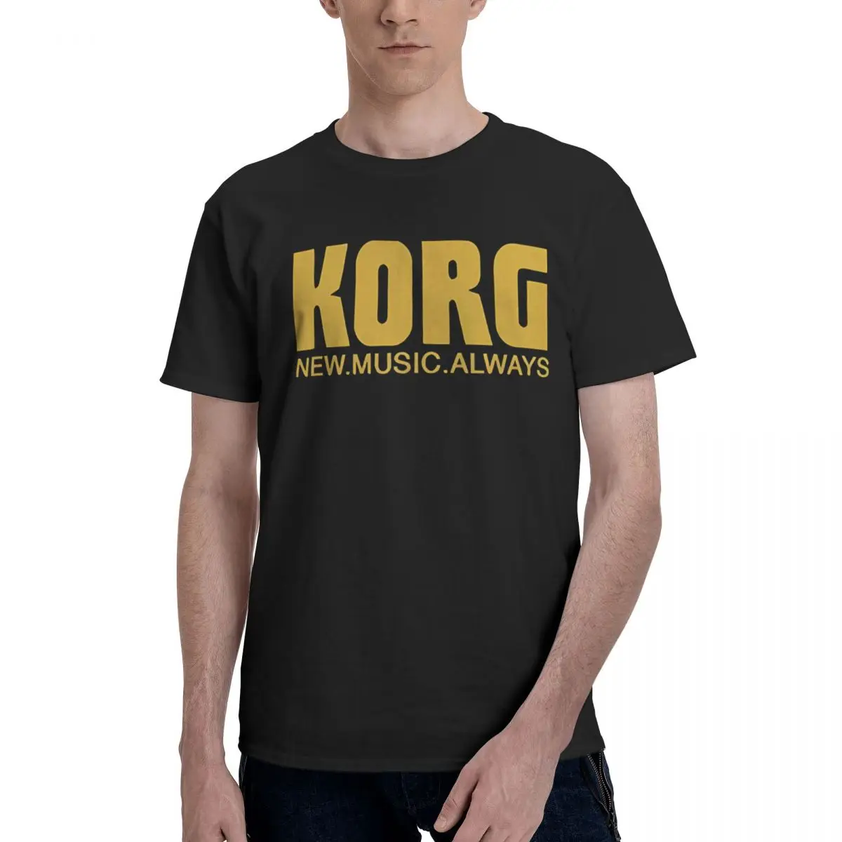 

Korg 100% Cotton Casual Breathable Confortable Men Top Funny Men's T-Shirt Men T-Shirt