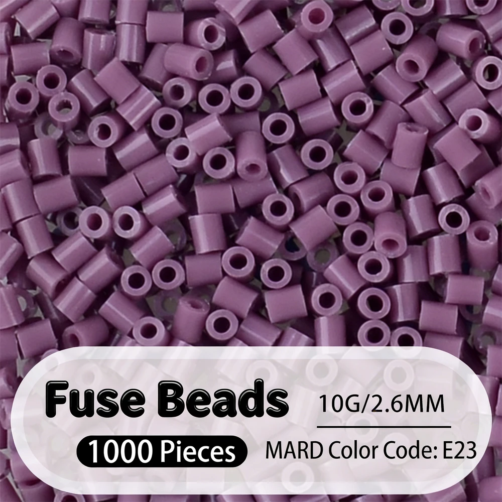 2.6mm Bulk Pink Color Series Perler Beads Refill Pack - 1000/5000pcs Fusible DIY Art Craft Fuse Beads for Mosaic Puzzle Kits