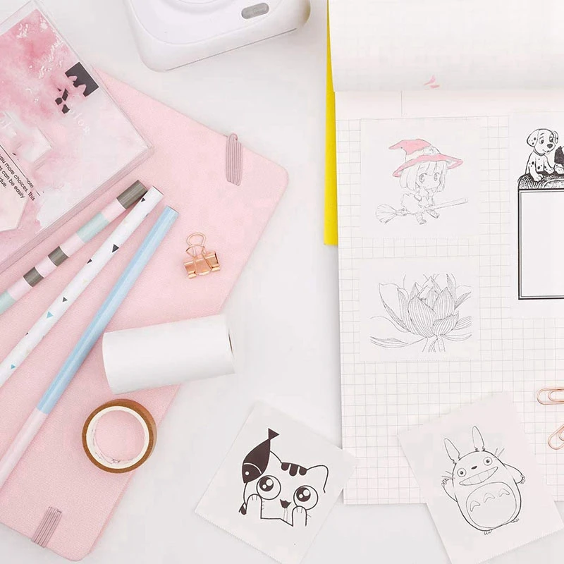 9 Rolls Printable Paper Thermal Paper 57X30mm Photo Paper For PAPERANG P1 P2 Printer