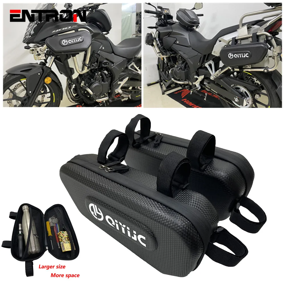 

Hard Shell Triangle Side Bag For KYMCO AK550 Xciting 250 300 300R 350 400 400S 500 R500i 400i 400S DownTown 125 300i XTown Kxct