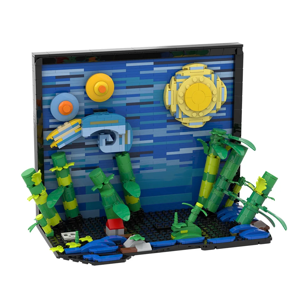 

MOC Ван Гог Панда 3D Картина Строительный Комплект Животное Художественная Живопись Настенное Искусство Домашний Декор Строительные Блоки Игрушка Подарок Для Взрослых