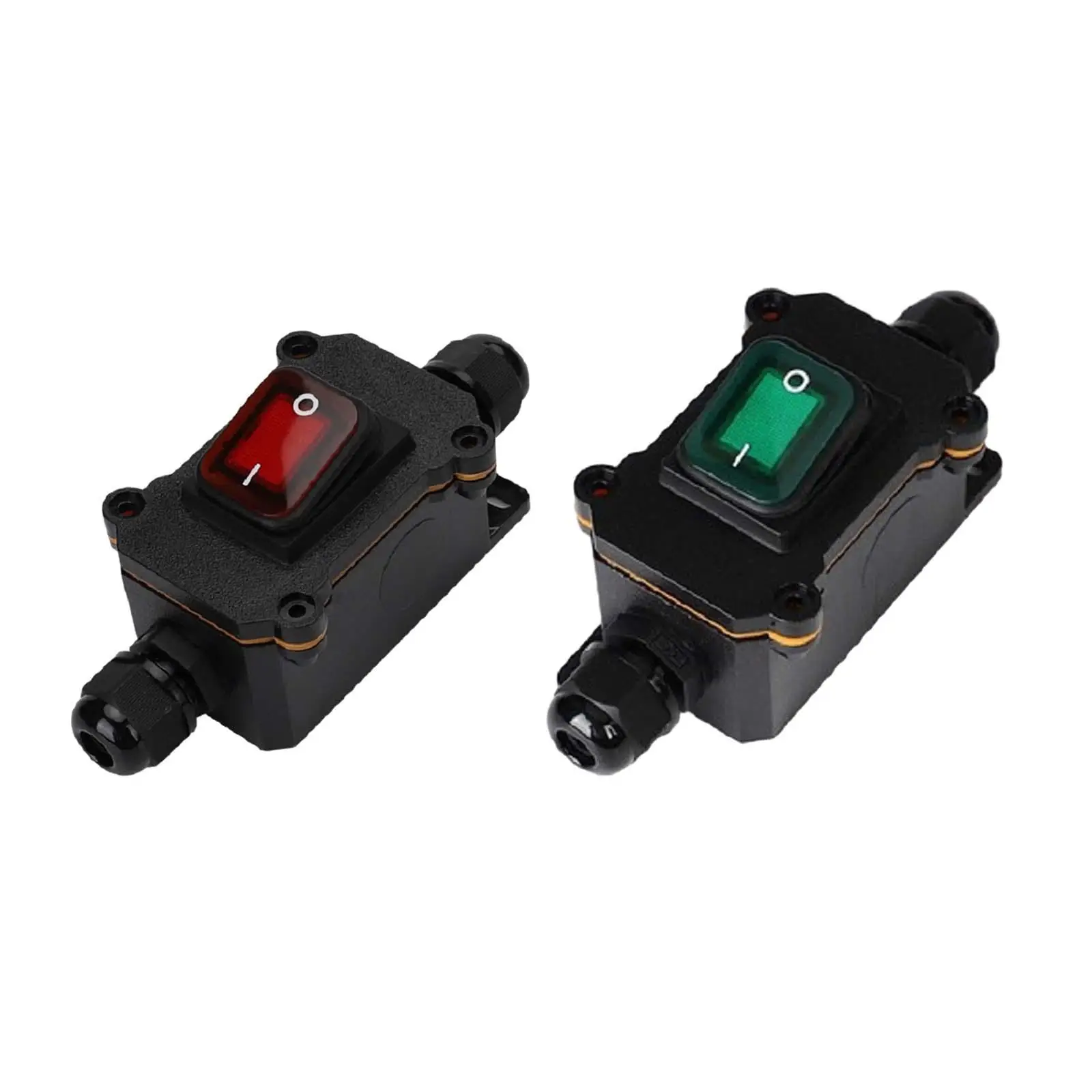 Practical Inline Cord Switch Toggle Switch Waterproof with Indicator Light for