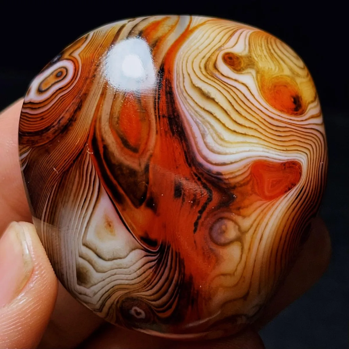 Large Banded Agate Banded Pattern, Mountain Gem, Polished Tumbled, Desk Decor, Natural Stone, Crystal Collection, Table Display