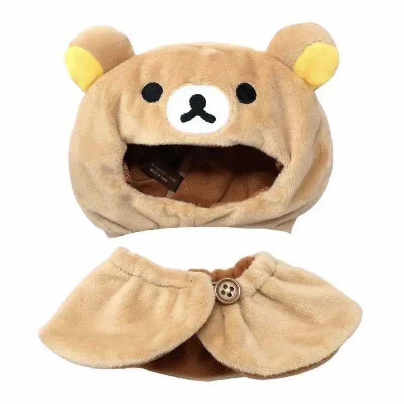 Kawaii Rilakkuma 10Cm Small Doll Clothes Cloak Hat Shawl Blanket Doll Dress Up Decoration Cute Kids Toys Birthday Gift For Girls