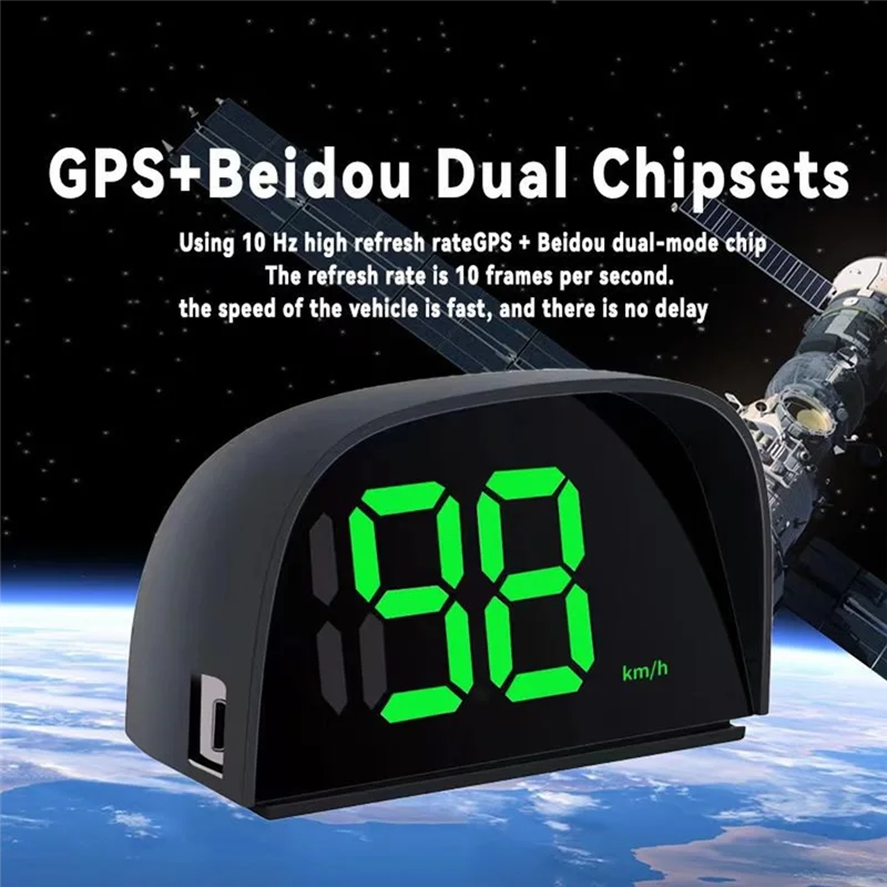 

N01R-автомобильный цифровой GPS-спидометр, прецизионный локатор GPS с скоростью, килограммовым дисплеем, USB Plug and Play для всех автомобилей