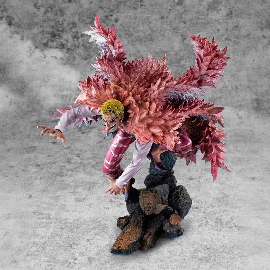 قطعة واحدة من شخصيات الرسوم المتحركة Doflamingo لعبة قابلة للجمع هدية لمحبي ديكور غرفة ألعاب الرسوم المتحركة شخصية ثنائية الأبعاد #3