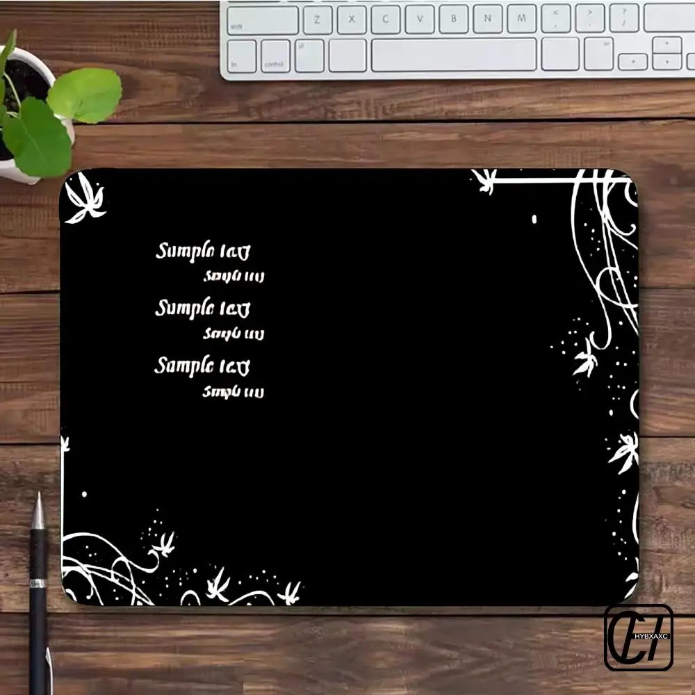 Black White Gothic Aesthetics Small Mouse Pad Gaming Non-Slip Mouse Mat PC Accessories Mat Office Keyboard Desk Decort HYBXXC