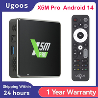Original Ugoos X5M Pro Smart TV Box Android 14 Amlogic S905x5m 4GB 32GB WiFi BT5.4 1000M HDR CEC RTC Set Top Box Media Player