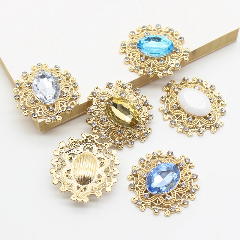 Image 4: Décoration de fête et de vacances, 5 pièces/lot, 24x26MM, broches plates en métal bon marché, gâteau au vin rouge, décoration de mariage, anniversaire