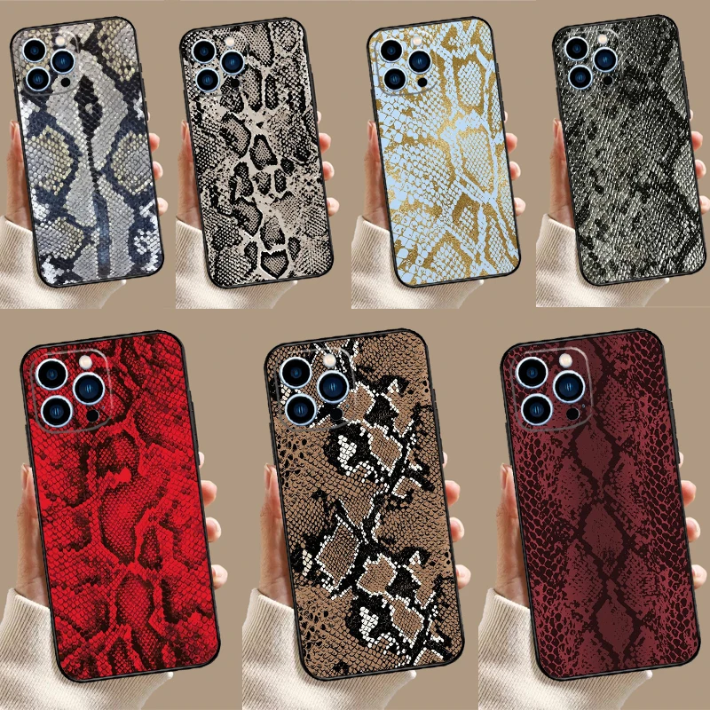 Snake Skin Case For Samsung Galaxy S24 S26 Ultra S10 S20 S21 S22 S23 Plus S25 FE S25 Ultra Cover Coque