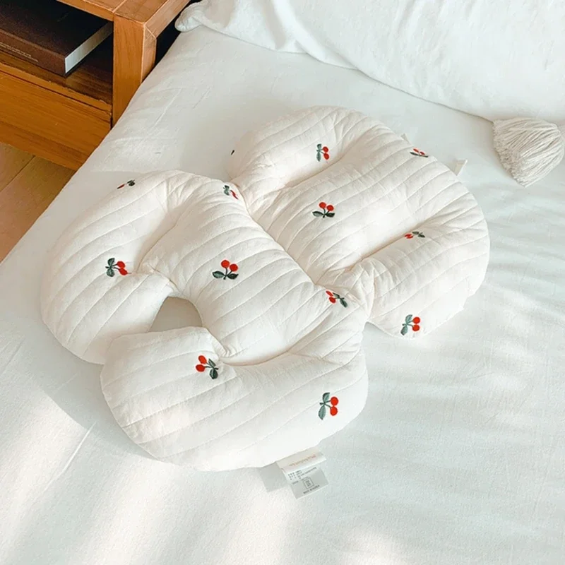 وسادة كرسي مرتفع للأطفال، وسادة سميكة مطبوعة بشكل جميل لعربات الأطفال وكرسي مرتفع للأطفال الصغار، بطانة كرسي طعام ناعمة ومريحة #4