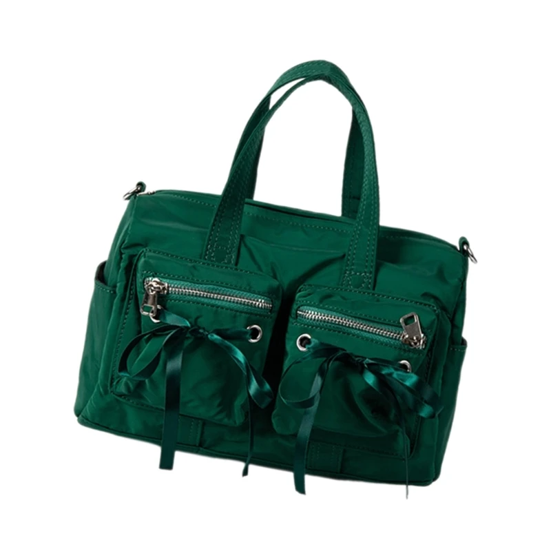 Multi Pocket Bowknot Shopper Shoulder Bag Stylish Handbag for Women Work Travel