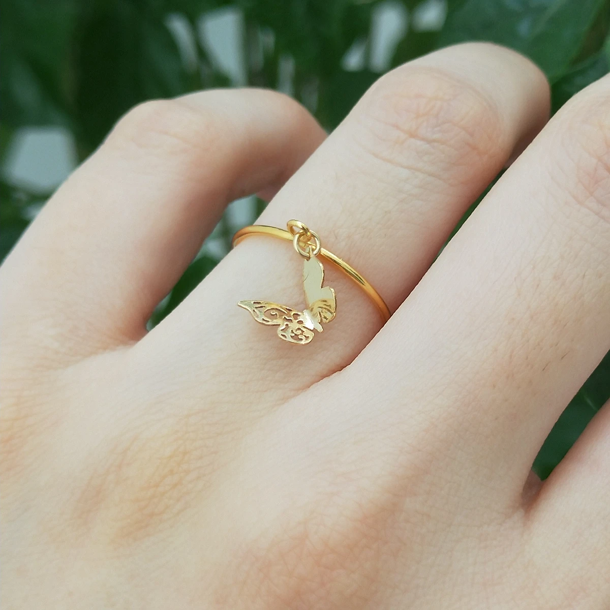 

Butterfly Ring 14K Gold Filled Knuckle Rings Boho Gold Jewelry Minimalism For Women Beach Holiday Wedding Gift
