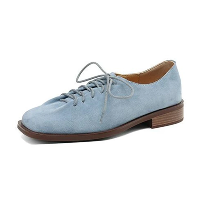 2024 neuer Stil Echt leder Low-Heels Mode Slipper Schnürschuhe Oxford Schuhe Frühling und Herbst Brogues Maultier