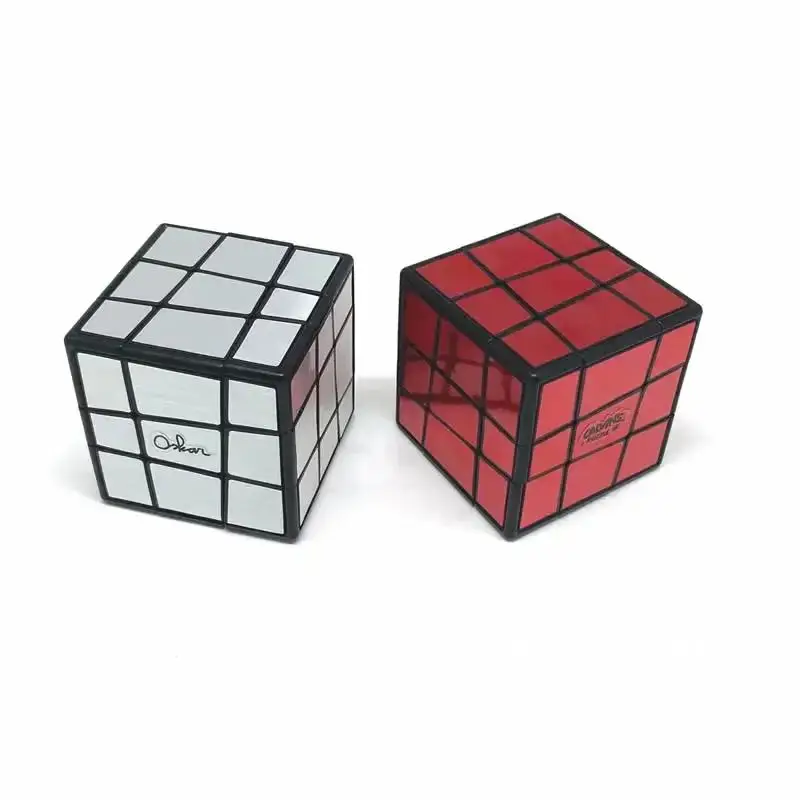 Calvin's Puzzles Oskar Sloppy 3x3x3 Magic Cube Twisty Body Educational Toys Stickers Silver Brain Red Speed Black Teasers Puzzle