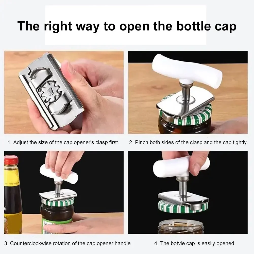 Handy Stainless Steel Jar Opener – Adjustable, Multi-Functional Jar Cap Clip for Easy Opening; A Must-Have Kitchen Accessory view 5
