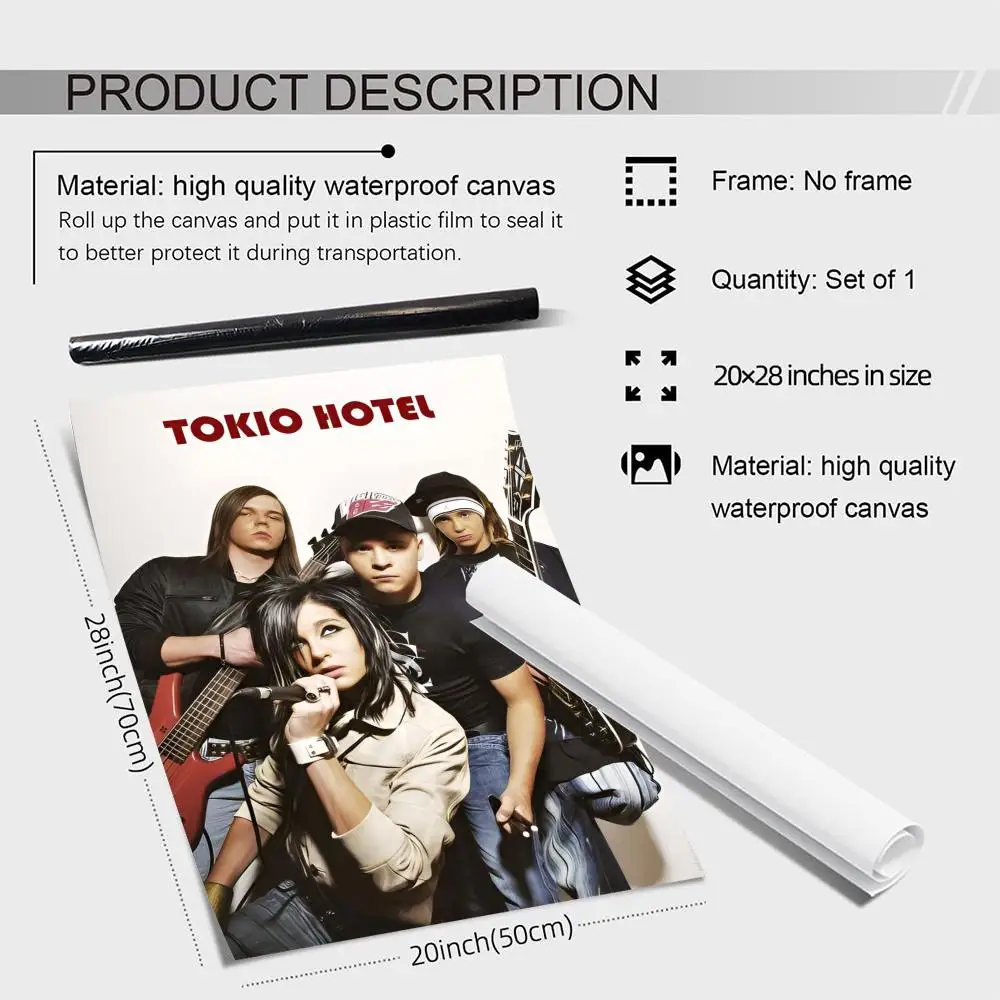 ملصق قماشي معدني لفرقة الروك توكيو للفندق: تجعد مجاني مقاوم للماء ومتين لجميع الفضاء لتزيين الحائط #3
