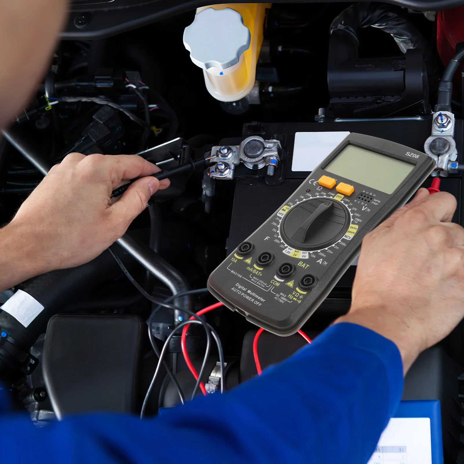 

Digital Multimeter Voltage Tester Gauge Capacitor Voltmeter Electrical Abs Sturdy Material Durable Safe Operation Automotive