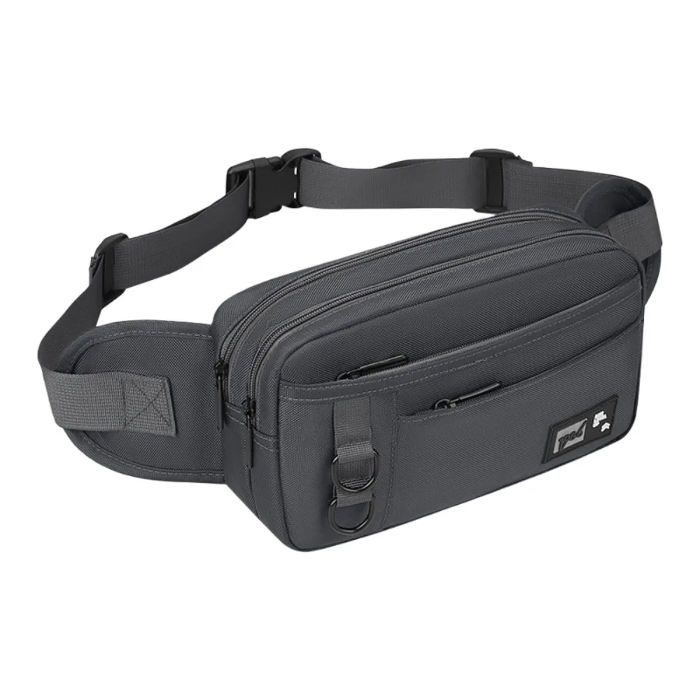

Shoulder Bag Men Crossbody Bag Large Capacity with Multiple Pockets Nylon Waist Bag Oxford Cloth Zipper Chest Bag Student