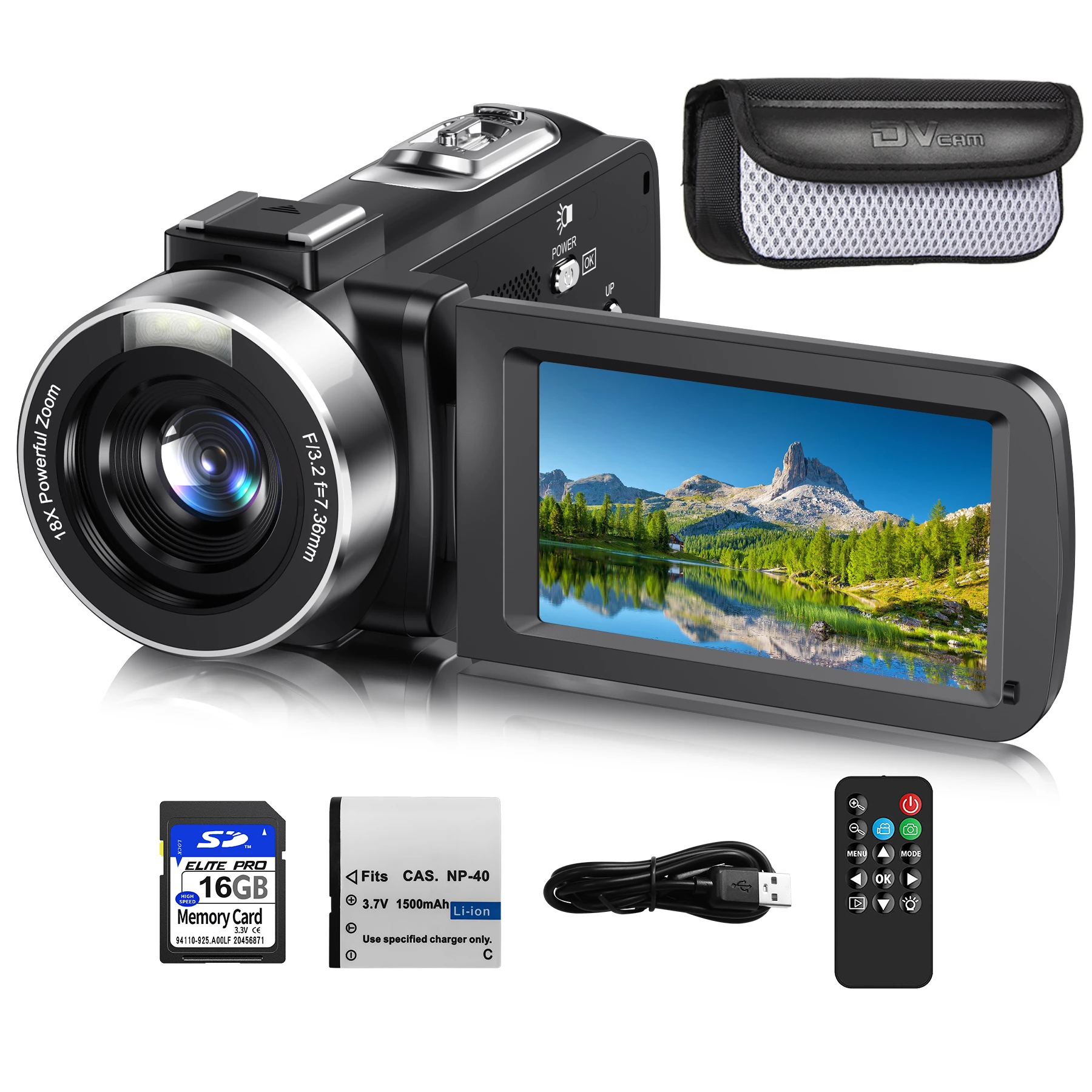 

4K Video Camera for Photography 42MP WiFi Livestream Webcam Camcorder 18X Digital Zoom Vlog Camera for YouTube Beginner Recorder