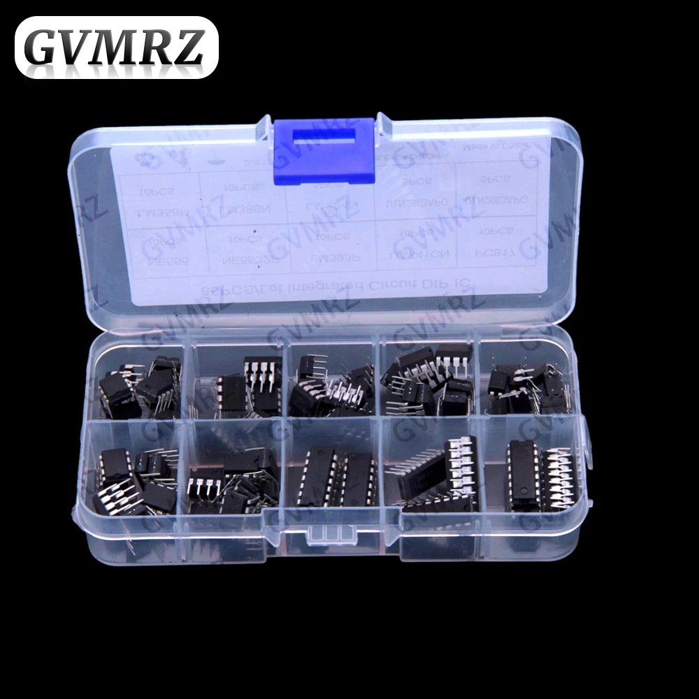 10Values LM386 ​​85PCS Integrated Circuit LM324 Chip IC Kit DIP NE555 Single Precision Timer NE555 LM324 LM358 LM386 PC817