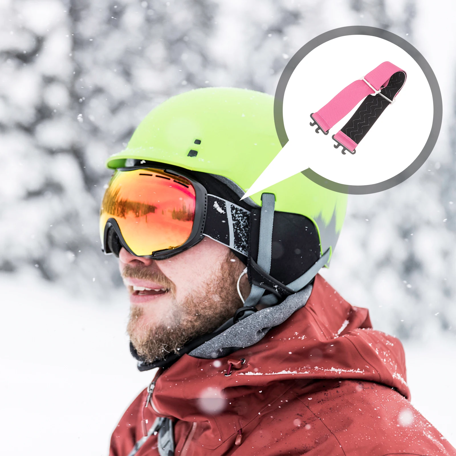 

1pc Ski Goggles Strap Adjustable Elastic Strap For Sports Outdoor Eyewear Safety Rope Replacement Goggles Holder Lightweight