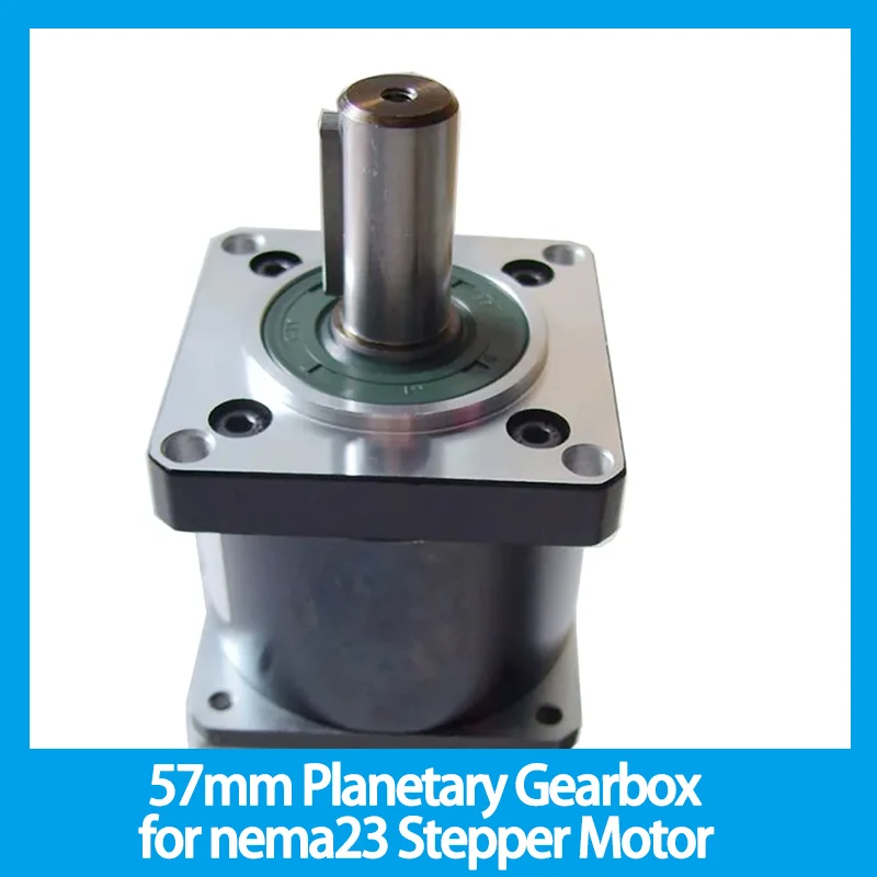 

57mm Planetary Gearbox for nema23 Stepper Motor Shaft diameter is 6.35mm or 8mm Max 40N.m (5555oz-in) Gear Ratio 15-100 :1