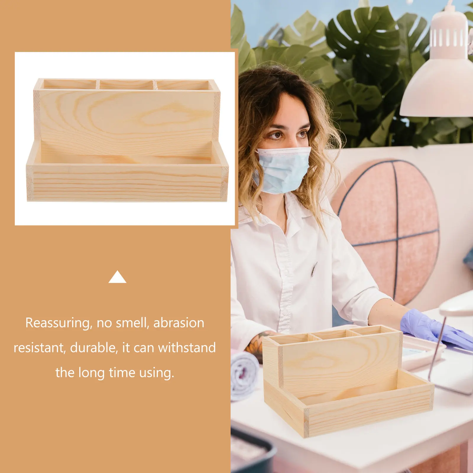 

Контейнер для маникюрных инструментов, деревянный органайзер для кистей и ручек для нейл-арта, коробка для хранения ватных дисков, держатель для инструментов для нейл-арта, настольный органайзер