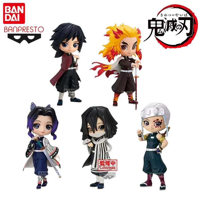 

Bandai Genuine Demon Slayer Anime Figure Q Posket Kochou Shinobu Uzui Tengen Action Toys for Boys Girls Gift Collectible Model