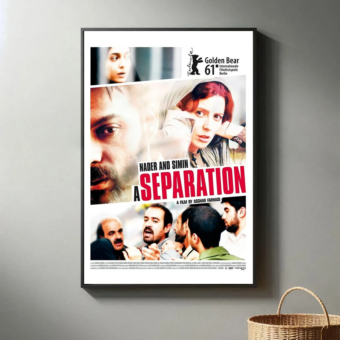 Jodaeiye Nader az Simin - غطاء ملصق فيلم منفصل قماش طباعة فنية كلاسيكية لتزيين المنزل طلاء جدران (بدون إطار)