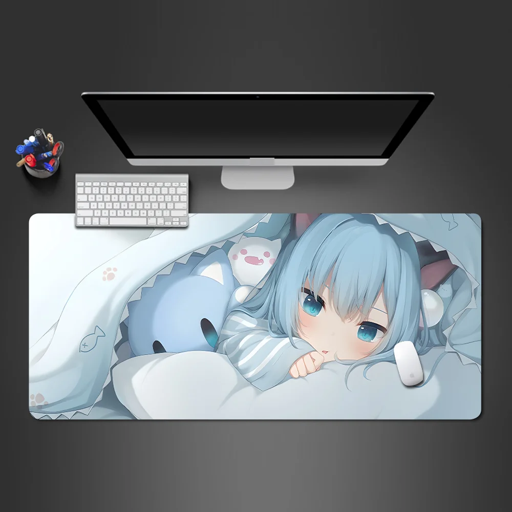 Oversized mouse pad game Cute girl anime mat desk pad Computer keyboard wrist pad Mouse mat non-slip 400x900x3mm accessories