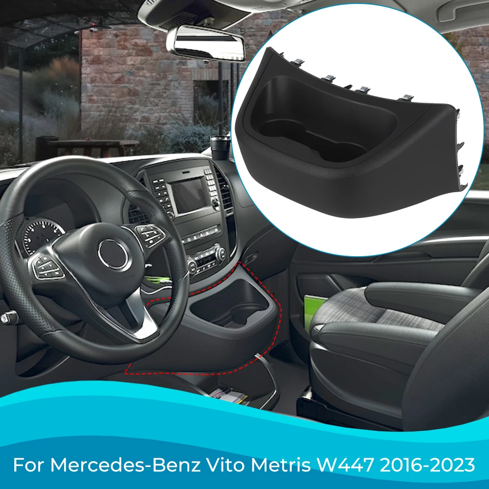 For Mercedes-Benz Vito Metris W447 2016-2023 2020 2021 2022 Car Central Console Instrument Drinks Cup Holder Panel Frame kit