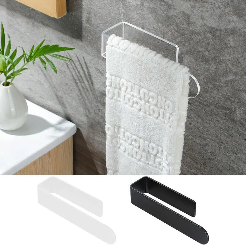 For Toilets Rvs Kitchens Hand Towel Rail Acrylic U Shape Towel Bar Self Adhesive Hand Towel Rack Open Towel Ring