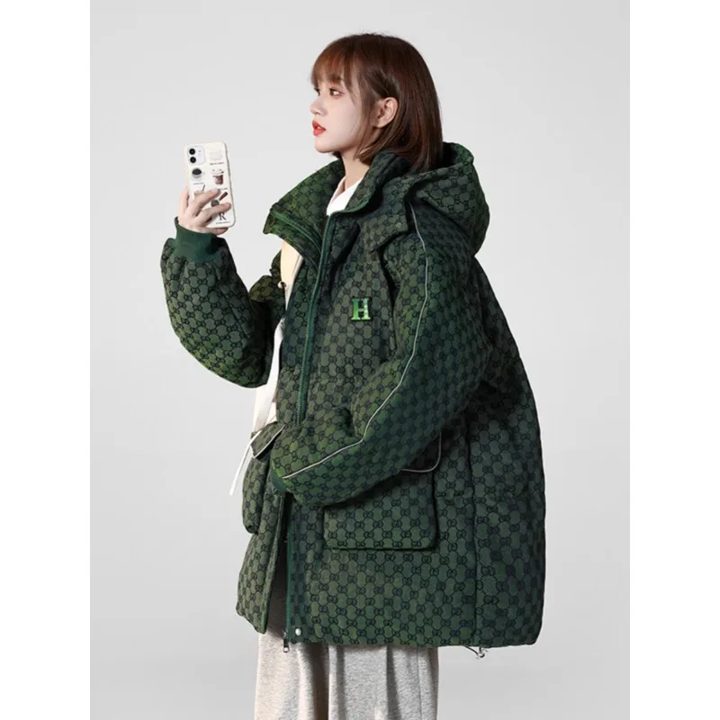 Maillard Cotton Jacket, Thickened and Warm, Luxurious and Loose Fitting Bread Jacket, Oversized Work Jacket, Women Winter Style