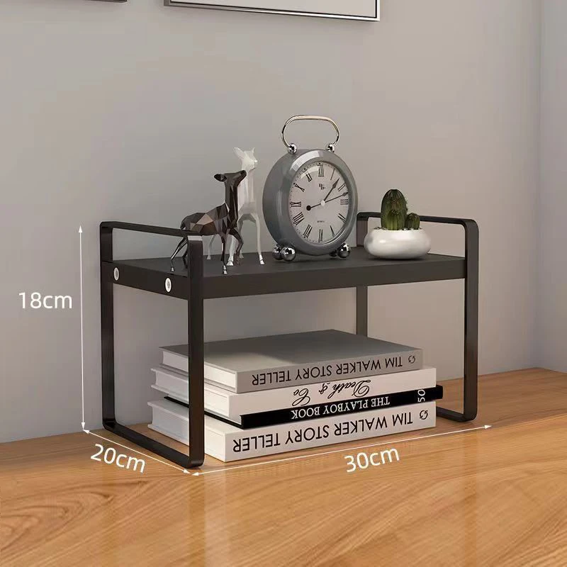 

1/2 Layers Desktop Storage Rack Office Supplies Organizers Metal Bookshelf Desk Holder Dormitory Book Shelf Kitchen Storage Rack