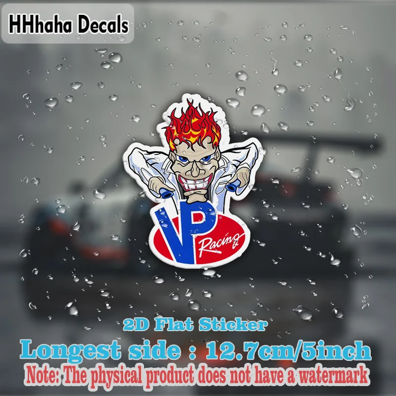 VP Racing شخصية كرتونية لهب رئيس سائق العاطفة سرعة ملصقات سيارة متينة للزجاجات أجهزة الكمبيوتر المحمولة هدية مثالية لأي #2