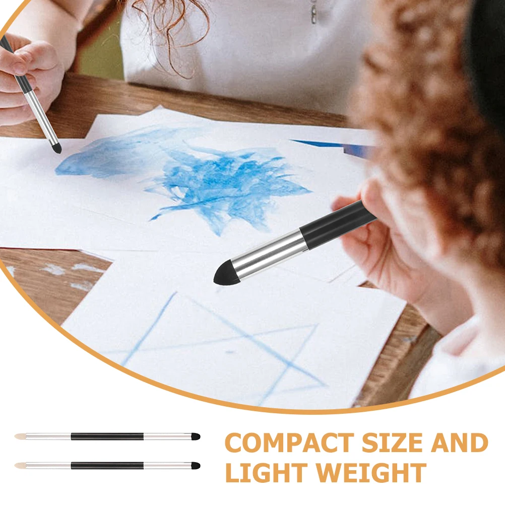 

2pcs Sketch Wipe Pen Set Plastic Sponge Felt Durable Easy Erase Detailed Designs Portable Compact Light For Artists Designers