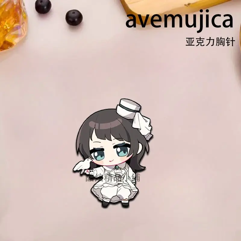 Anime BanG Dream Misumi Uika YahataUmiri Acrylic Badge Brooch Cartoon Pins DIY Decoration Backpack Costumes Clothes Accessories