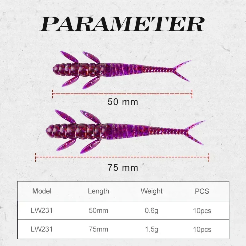 10PCS/bag Supercontinent Soft Larva Worm Fishing Lure Bionic Silicone Flit Larva Worm Bait Trolling Wobbler for Zander Pike Bass